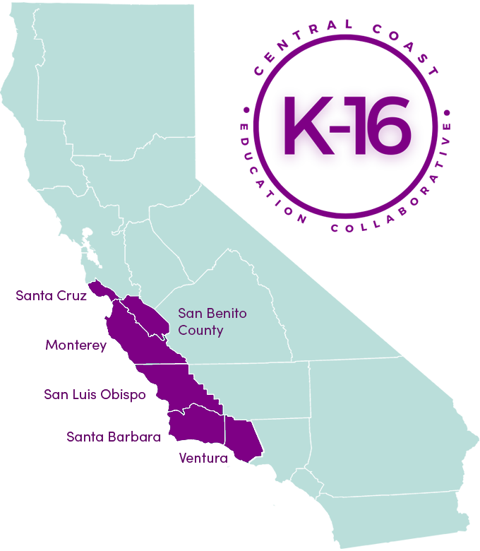 Map of Central CA with K-16 Collab